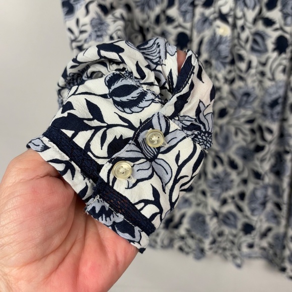 Lucky Brand Women's Boho Peasant Long Sleeve Blouse Top Sz XL Gypsy Hippie FLAW - Picture 2 of 11